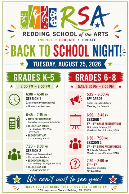 Back to School Night Flyer